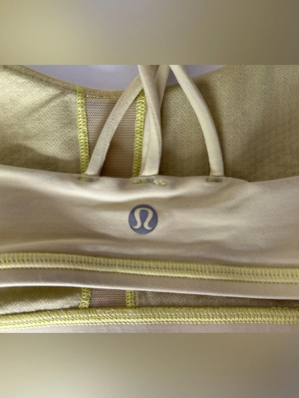 Lululemon Free To Be Bra - Wasabi / Buttery Yellow - Size 6